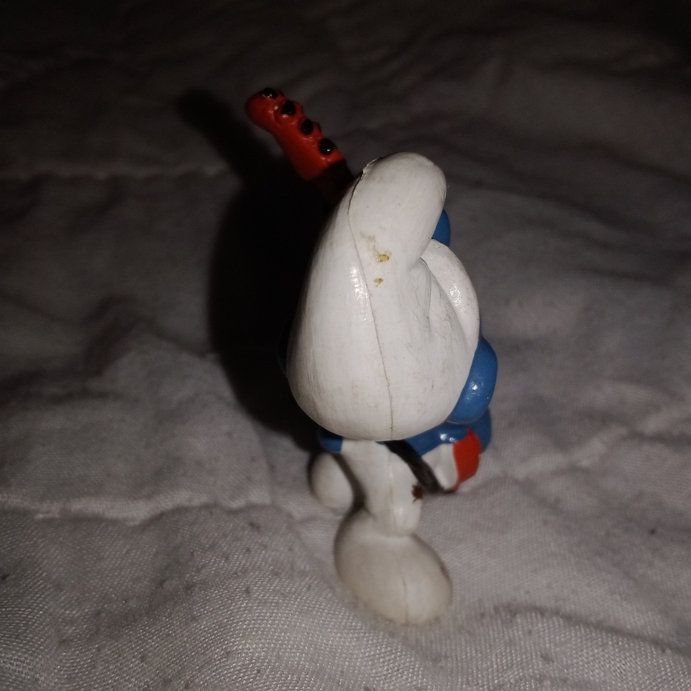 Rock N Roll Smurf With Guitar 1980 Figure Peyo - Picture 6 of 7